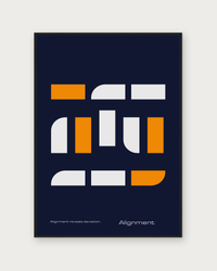 Alignment poster in black wood frame