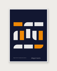 Alignment poster in white wood frame