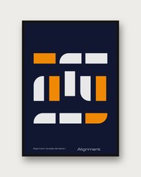 Alignment poster framed on a wall in a modern room — Lofmora wall art