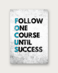 Follow Until Success motivational poster print — modern wall art