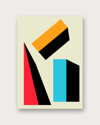 Intersect colorful abstract poster print — modern wall art