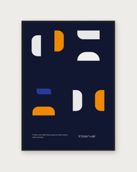 Interval poster in black wood frame