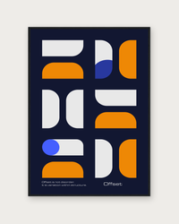 Offset poster in black wood frame