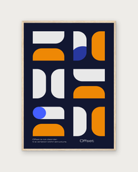 Offset poster in natural wood frame