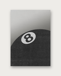 8 Ball retro pool poster print — modern wall art