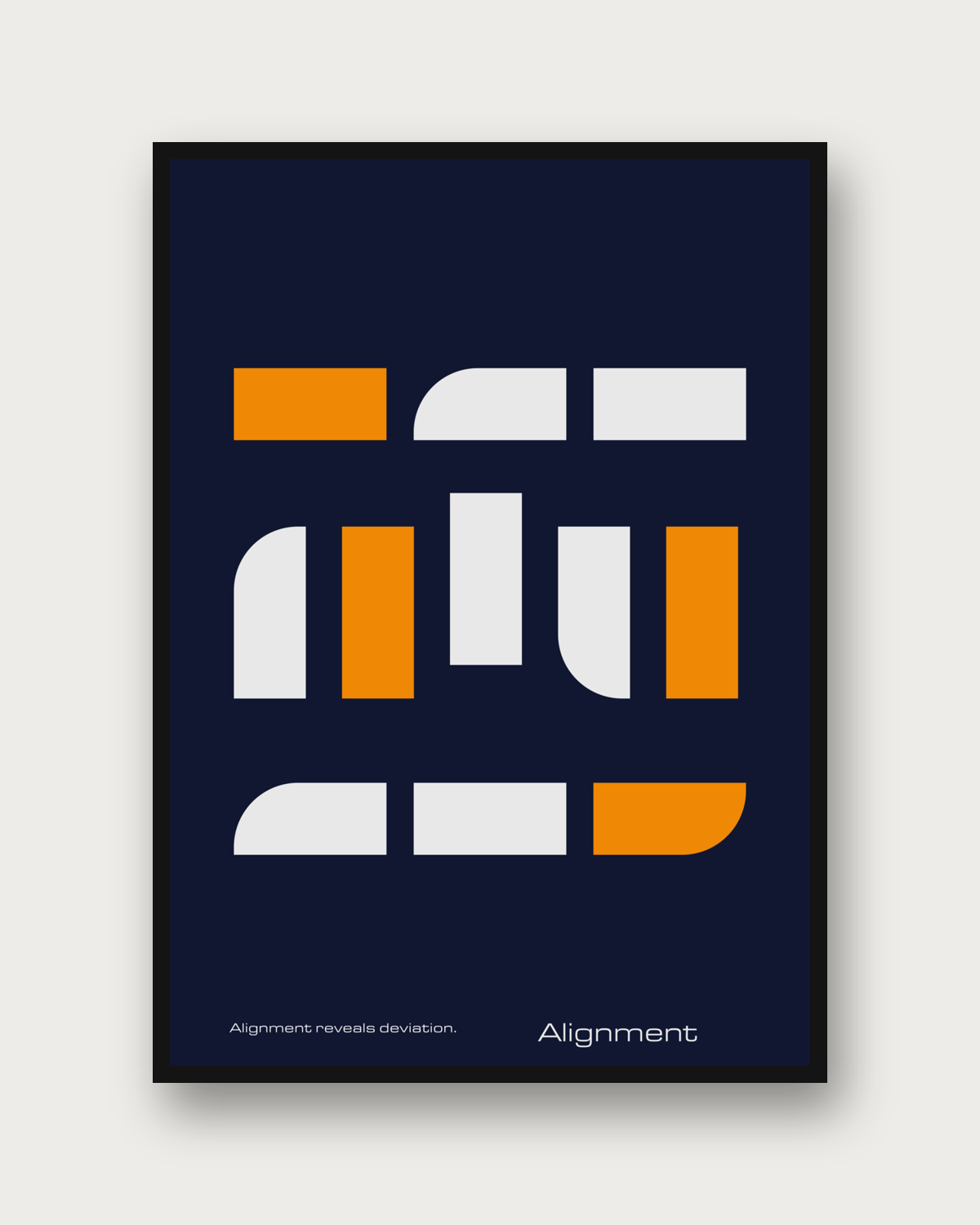 Alignment poster framed on a wall in a modern room — Lofmora wall art