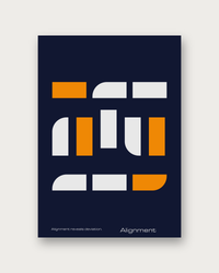 Alignment minimalist geometric poster print — modern wall art