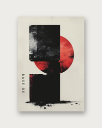 Base 05 bold geometric poster print — modern wall art