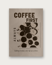 Coffee minimalist kitchen poster print — modern wall art
