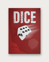 Dice graphic poster print — modern wall art