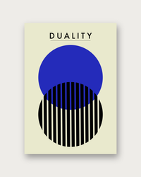 Duality Bauhaus abstract poster print — modern wall art
