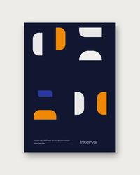 Interval minimalist abstract poster print — modern wall art