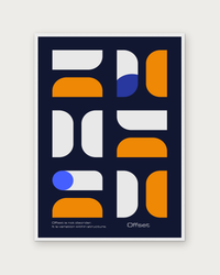 Offset poster in white wood frame