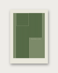 Parallel minimalist abstract poster print — modern wall art