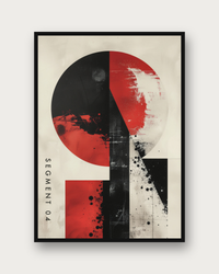 Segment 04 poster framed on a wall — bold geometric wall art