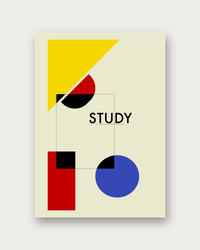 Study Bauhaus abstract poster print — modern wall art
