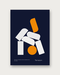 Tension bold abstract poster print — modern wall art