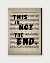 This is not the End poster in black wood frame