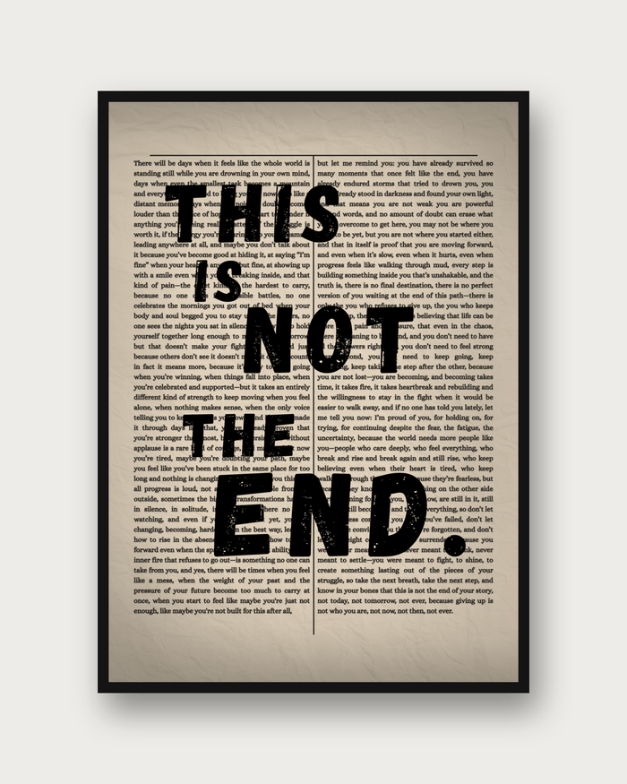 This is not the End.